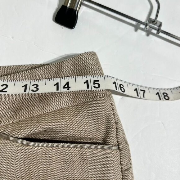 WHBM Womens Modern Boot Pants Size 2R Beige Cream Herringbone Modern - Picture 8 of 12